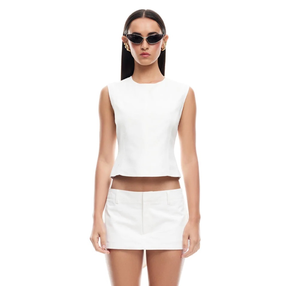 Lioness White Sleeveless Top